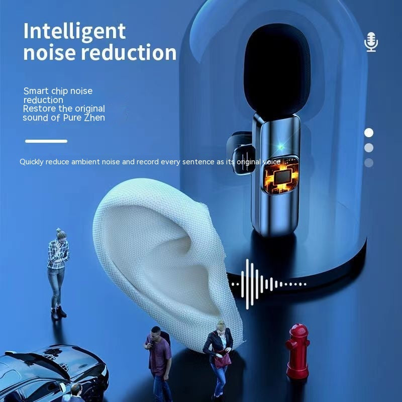 Wireless Clip-On Microphone with Noise Reduction | Ideal for Recording & Live Streaming