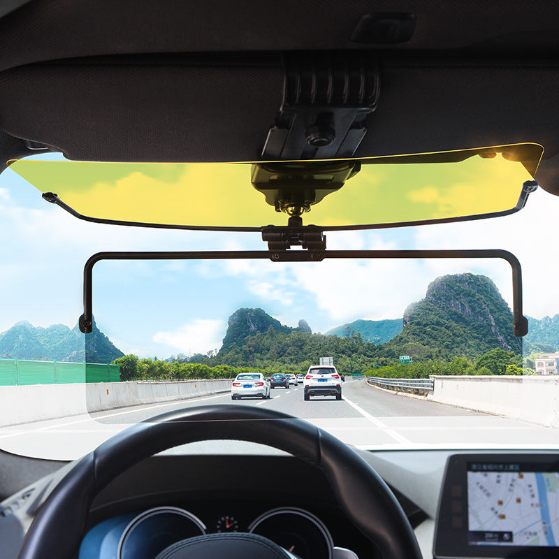 2 in 1 Car Sun Visor Anti-Glare Polarized Sunshade Plate – Day & Night Clear Vision