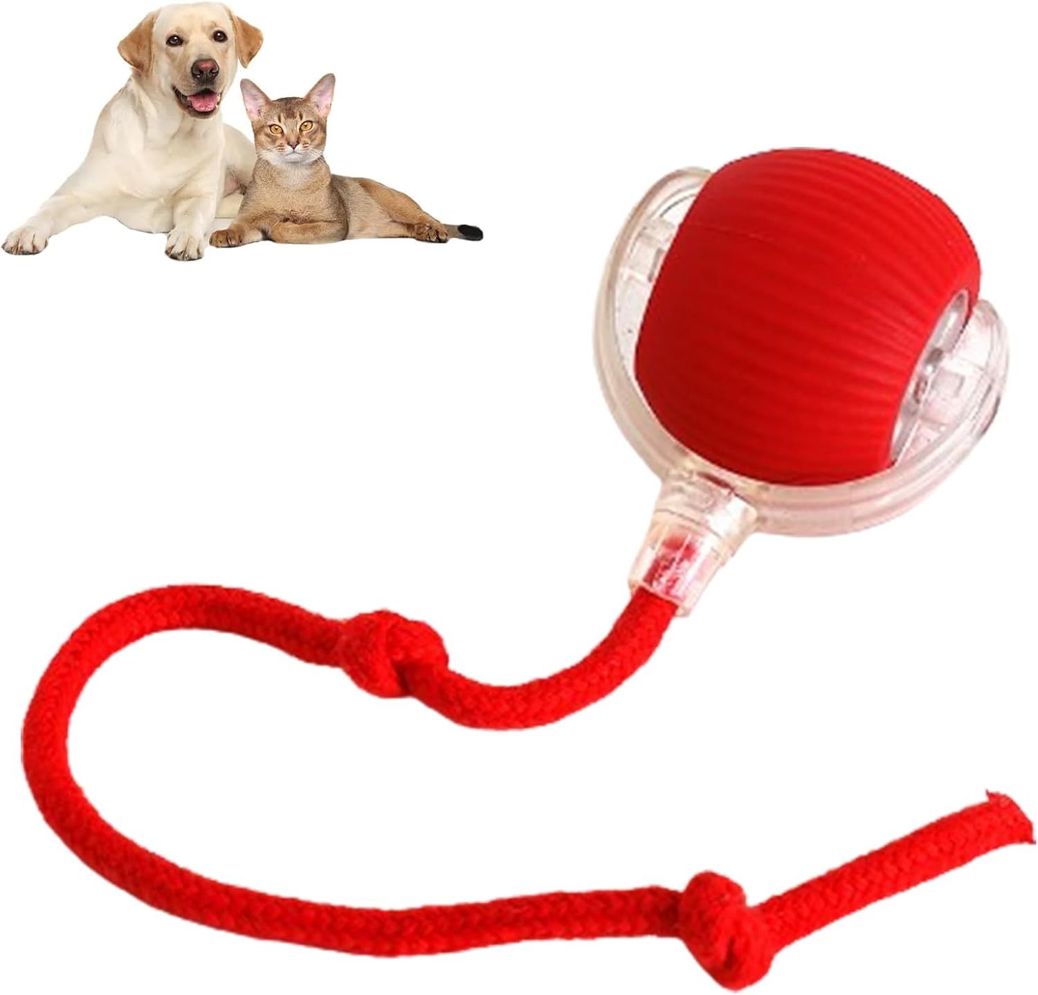 Smart Automatic Rolling Ball Toy for Dogs & Cats – 360° Interactive Pet Fun Red