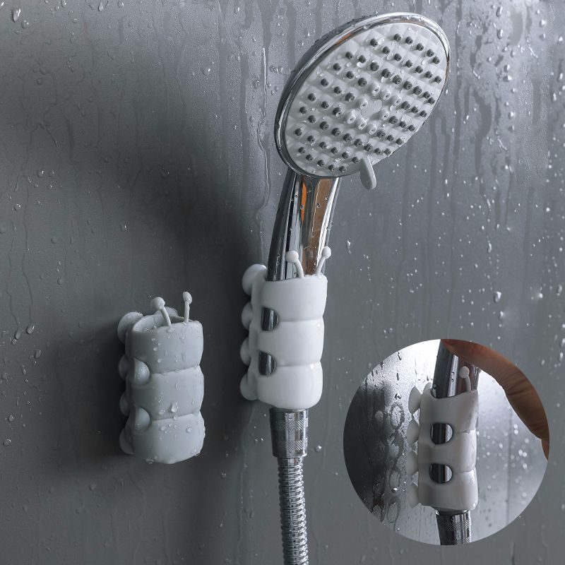 Suction Cup Shower Bracket – Adjustable Wall-Mounted Faucet Holder Grey