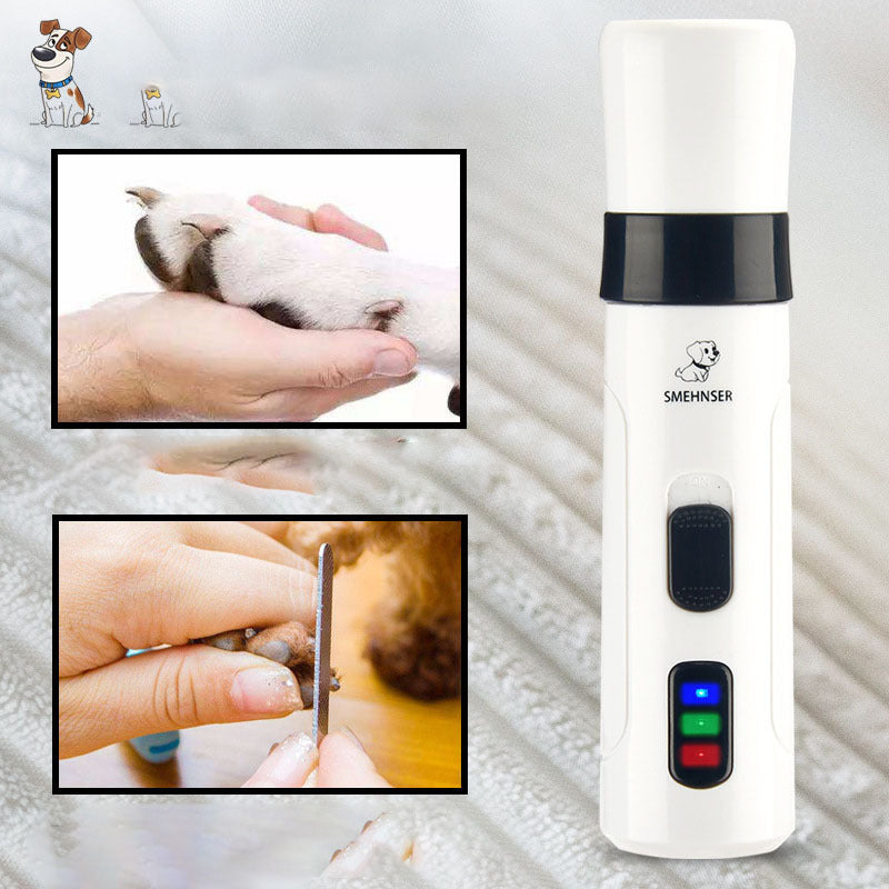 Electric Pet Nail Trimmer – Quiet USB Charging Nail Clippers for Dogs & Cats