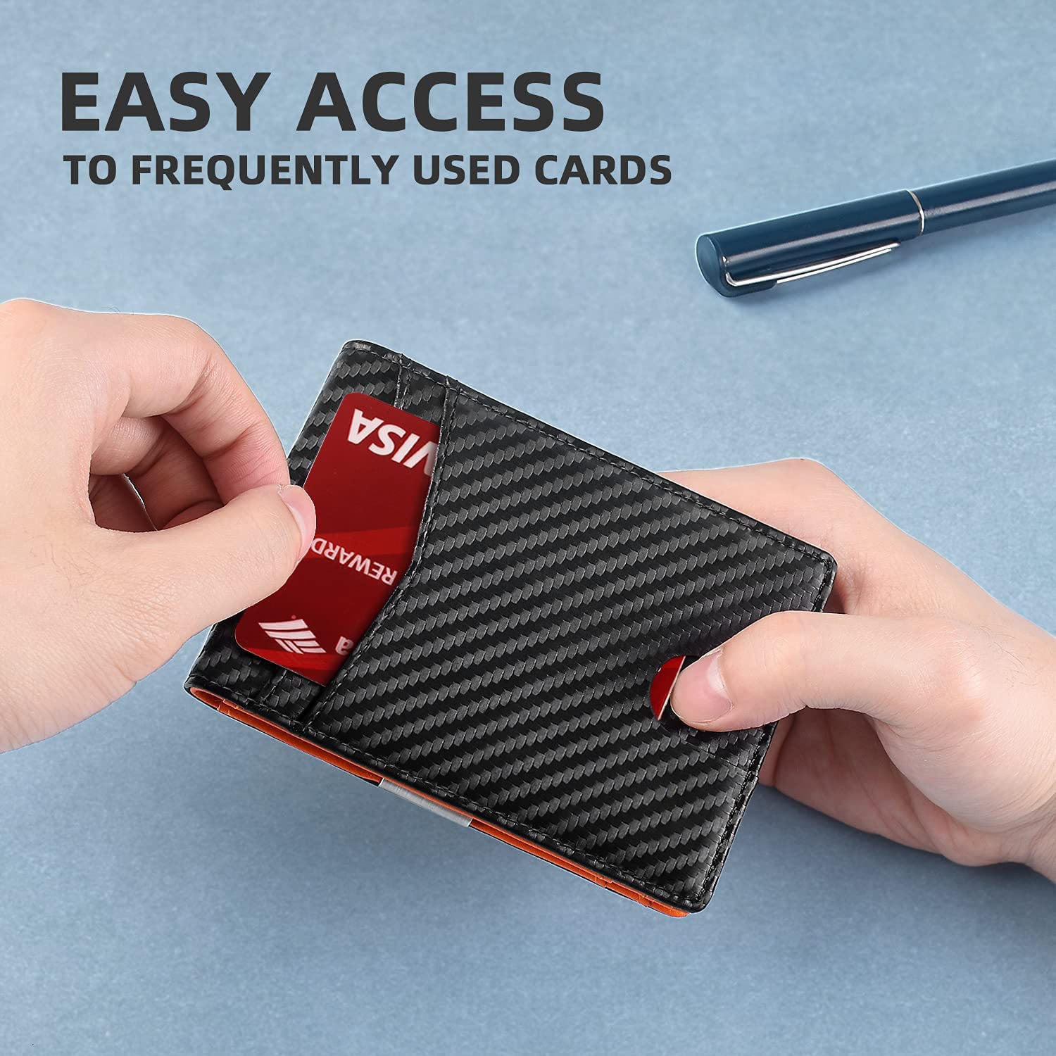 PU Leather Anti-Theft Card Holder Wallet – Slim Multi Card Slots for Men & Women