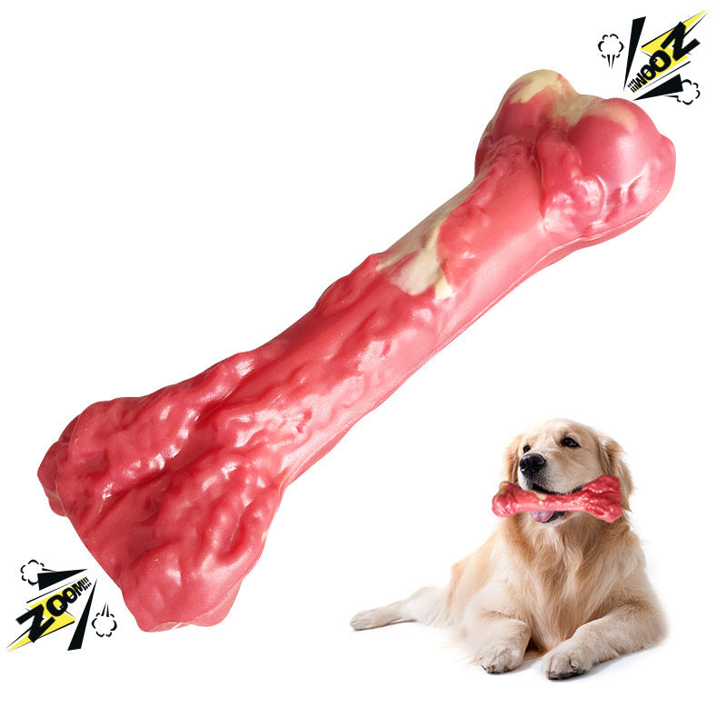 Durable Rubber Dog Chew Toy – Bone-Shaped Molar Stick for All Breeds