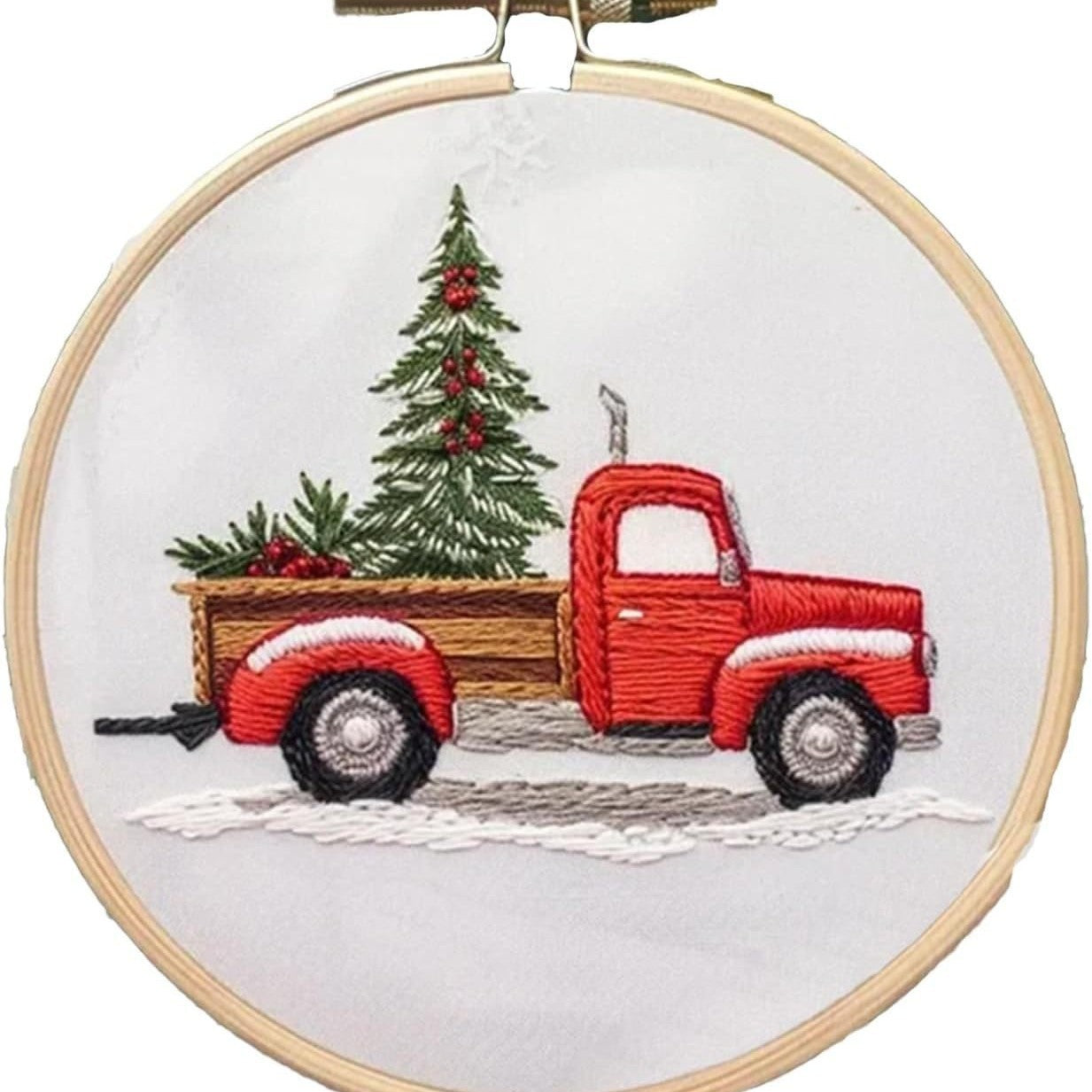 Christmas Embroidery Kit – Handmade DIY Needlework Set with Festive Patterns for Home Decor