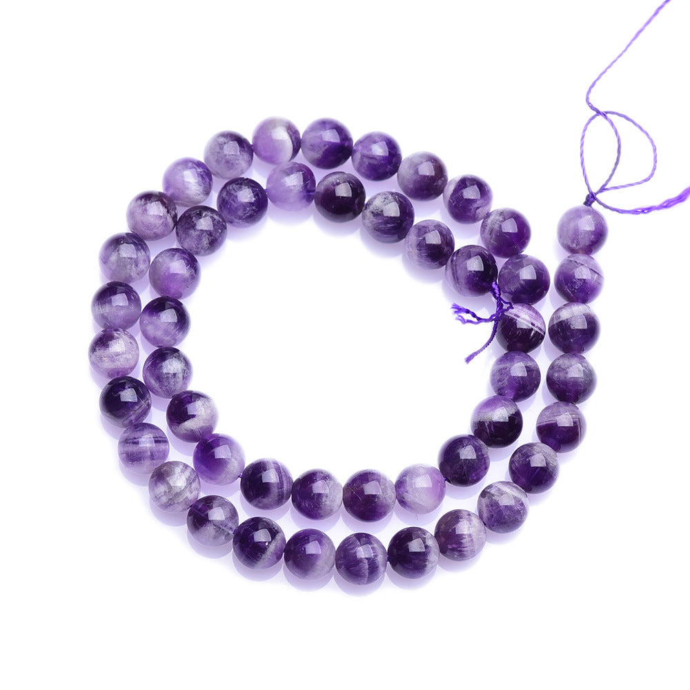 Natural Amethyst Crystal Beads – Semi-finished Stone Beads for Jewelry Making