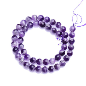 Natural Amethyst Crystal Beads – Semi-finished Stone Beads for Jewelry Making