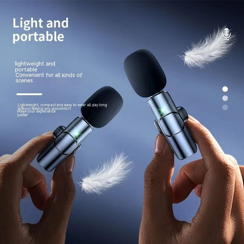 Wireless Clip-On Microphone with Noise Reduction | Ideal for Recording & Live Streaming