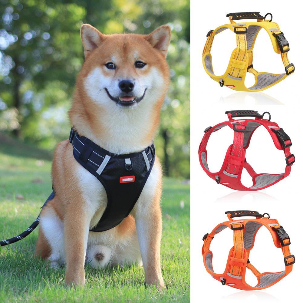 No-Pull Reflective Dog Harness – Breathable & Adjustable Pet Vest for Training & Outdoor Walks