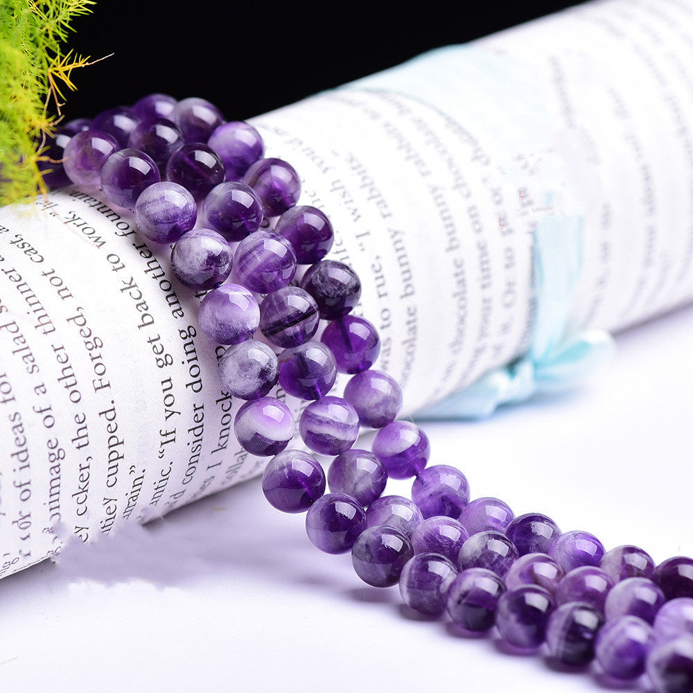 Natural Amethyst Crystal Beads – Semi-finished Stone Beads for Jewelry Making