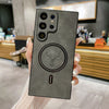Magnetic Leather Case with Deer Design – For Samsung Black
