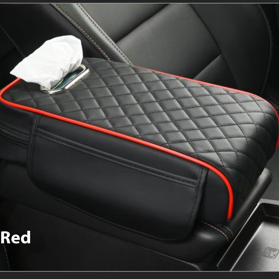 Multi-Function Vehicle Armrest Pad – Heightened Support with Tissue & Storage Pocket