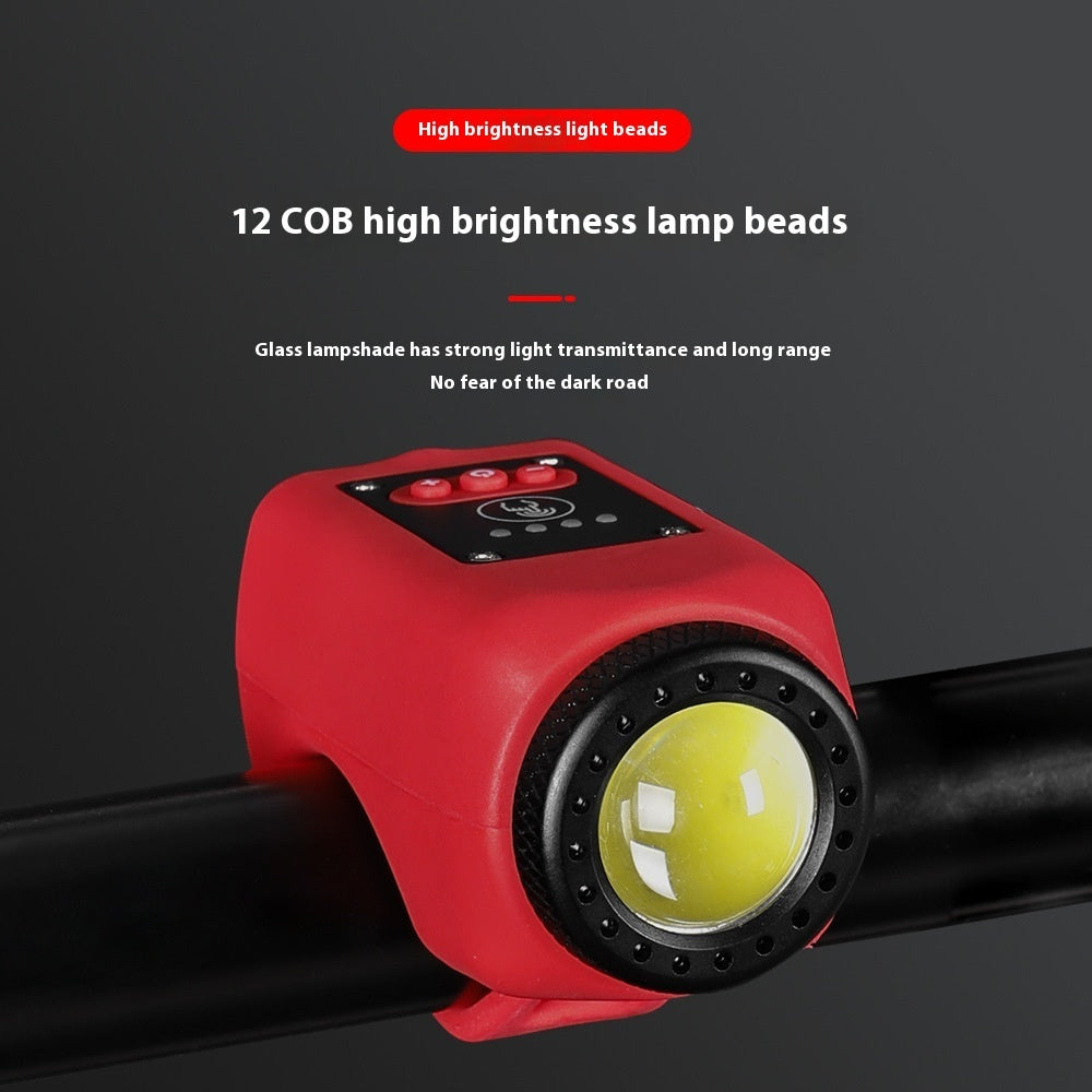 High Decibel Bicycle Horn Light – USB Rechargeable & Waterproof