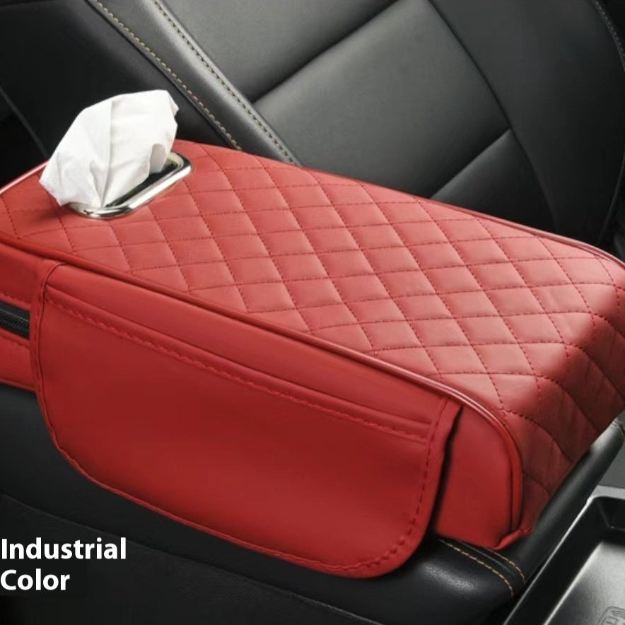 Multi-Function Vehicle Armrest Pad – Heightened Support with Tissue & Storage Pocket