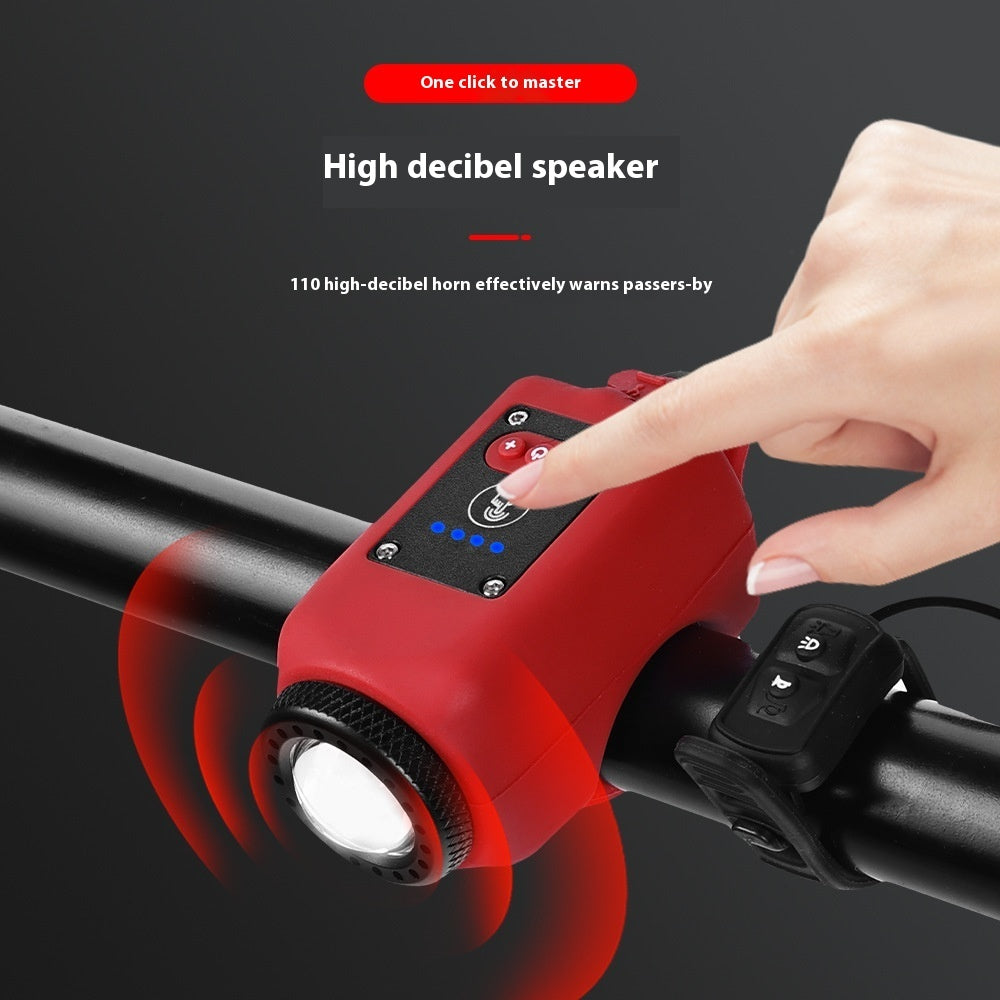 High Decibel Bicycle Horn Light – USB Rechargeable & Waterproof