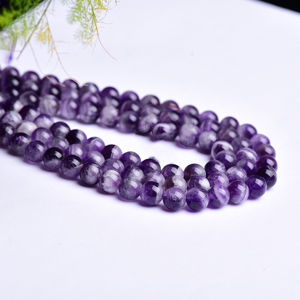 Natural Amethyst Crystal Beads – Semi-finished Stone Beads for Jewelry Making