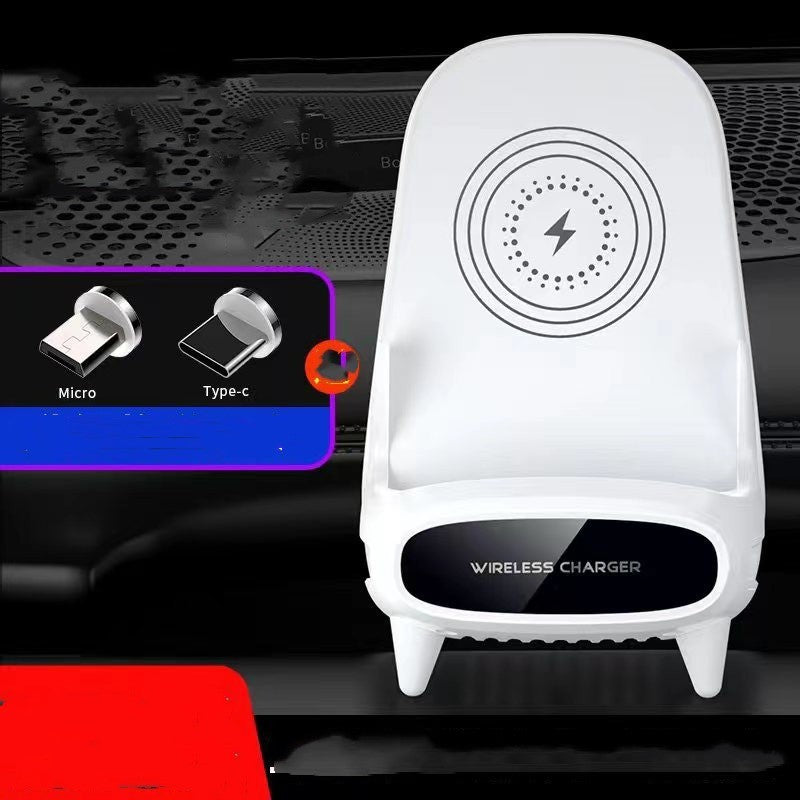 15W Wireless Fast Charging Stand – Vertical Phone Holder White