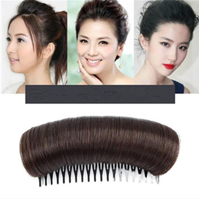 Invisible Wig Cushion Hair Comb – Natural Volume Boost for Women Dark brown