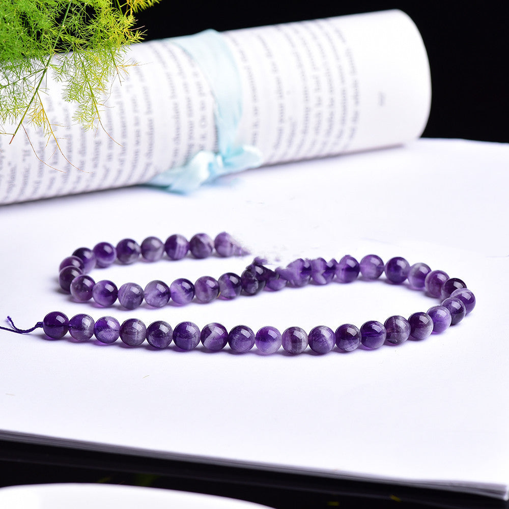 Natural Amethyst Crystal Beads – Semi-finished Stone Beads for Jewelry Making