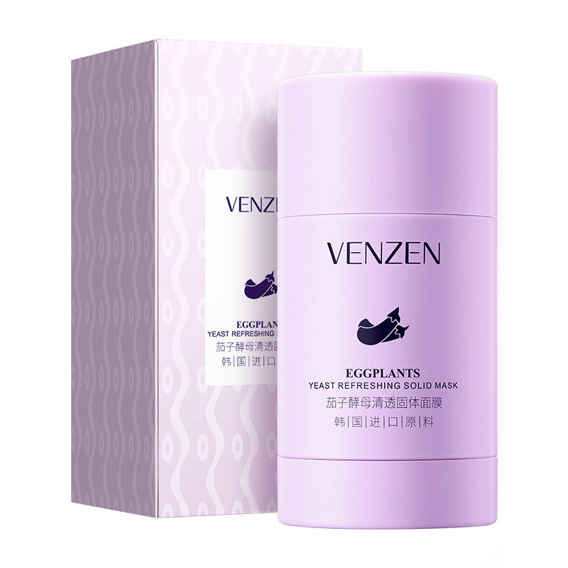 Oil Control Solid Mud Mask – Blackhead Remover & Pore Minimizer (Purple Stick) Purple