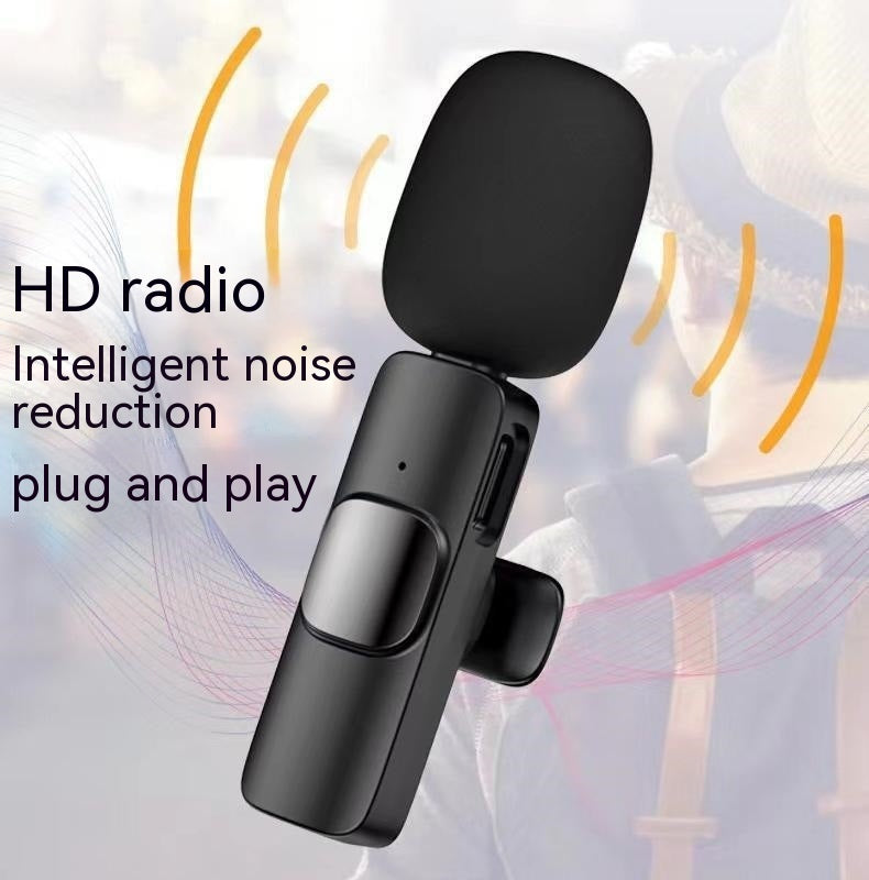 Wireless Clip-On Microphone with Noise Reduction | Ideal for Recording & Live Streaming