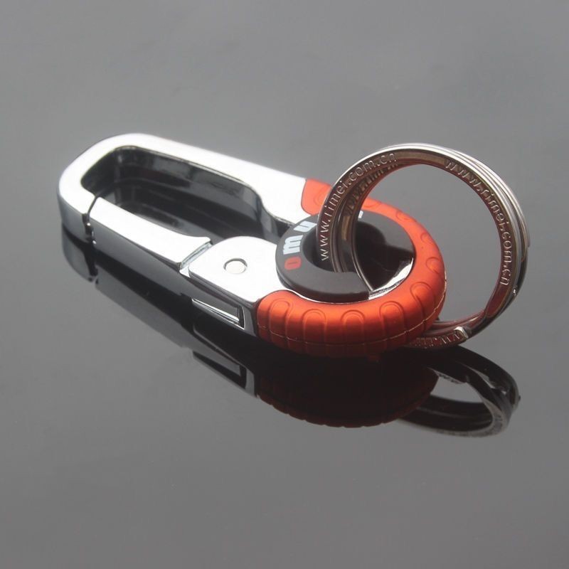 Durable Meida Men's Waist Hanging Car Keychain – Elegant Zinc Alloy Key Ring 3755Orange