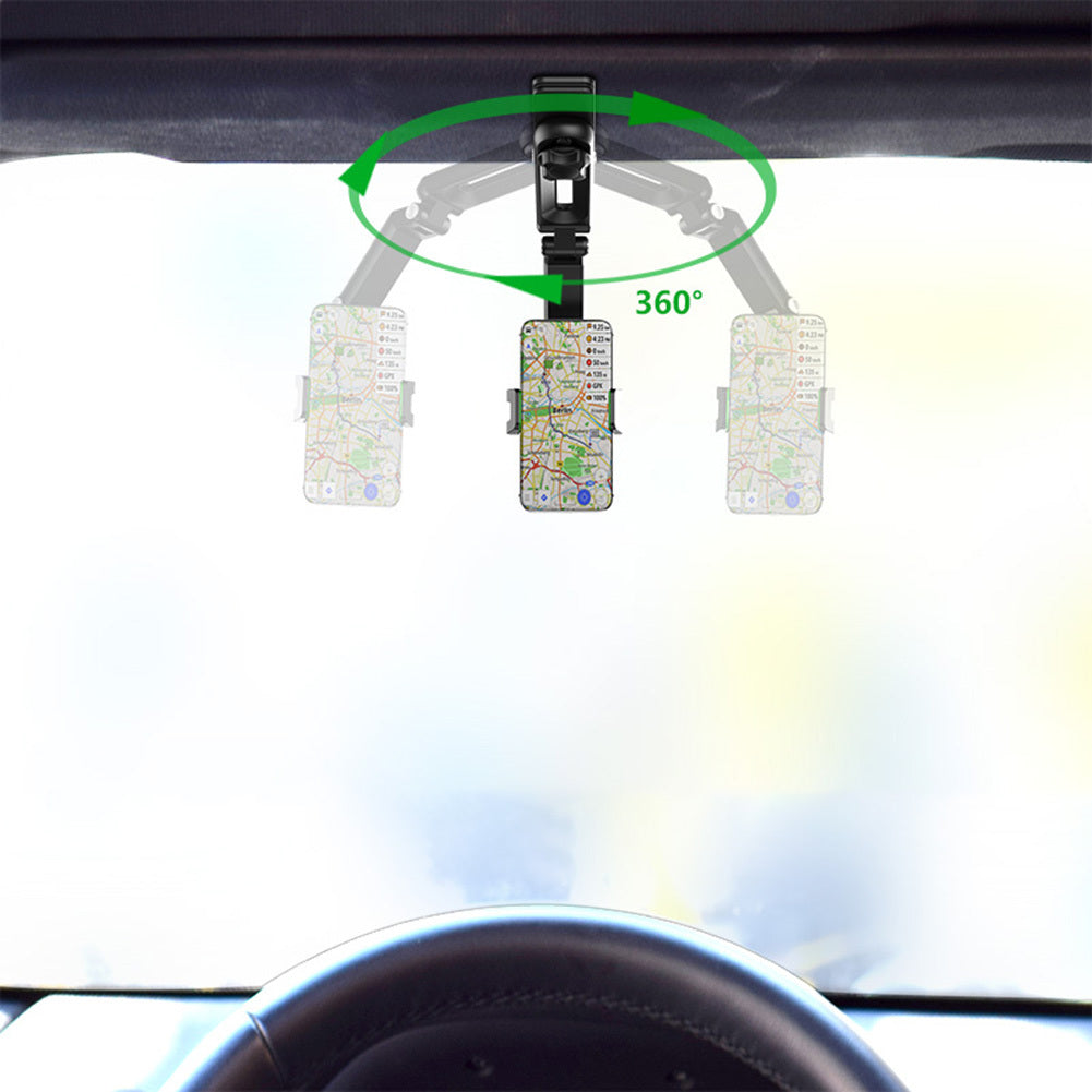 Universal Car Mount for Sun Visor & Rear Seat – Multi-Angle Phone Holder