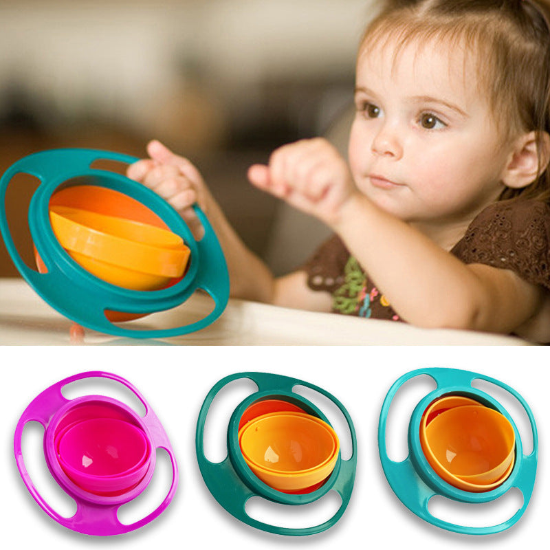360 Rotate Spill-proof Bowl for Babies - No More Mess at Mealtime